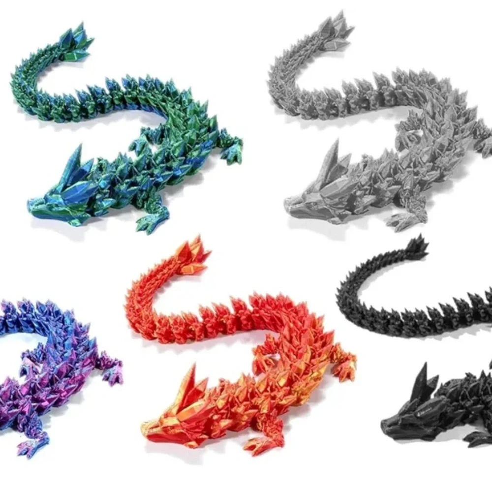 Silver 3-D printed dragon